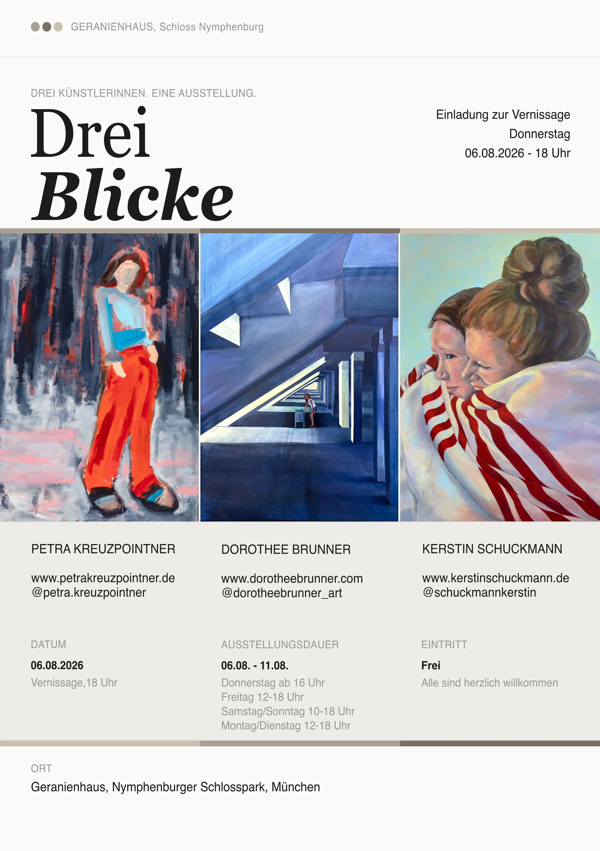 Kommt zur Vernissage: Donnerstag, 6. August 2026, 18 Uhr