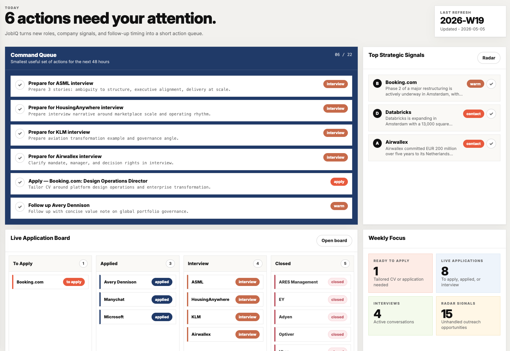 The Operating System I Built for My Job Search