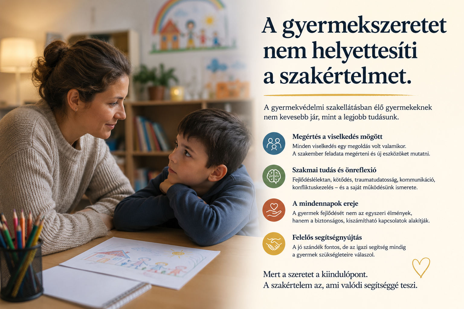 A gyermekszeretet nem helyettesíti a szakértelmet