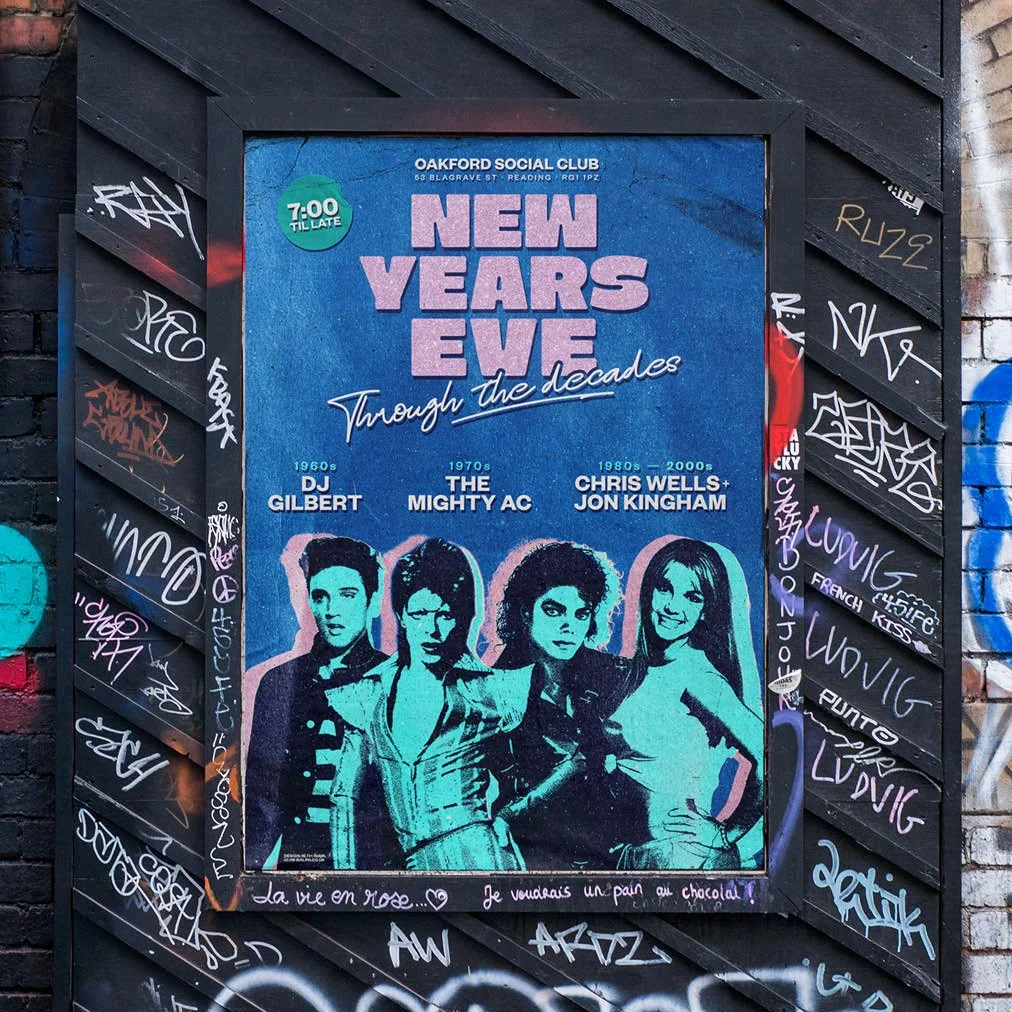 Oakford Social Club NYE Posters