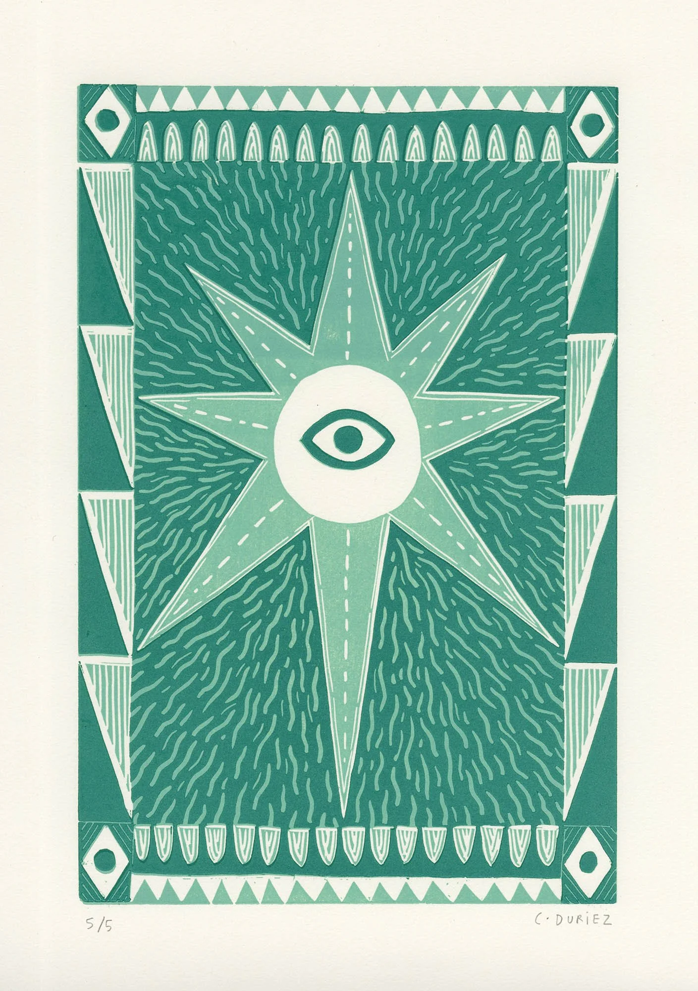Evil Eye (2023) - Lino Cut