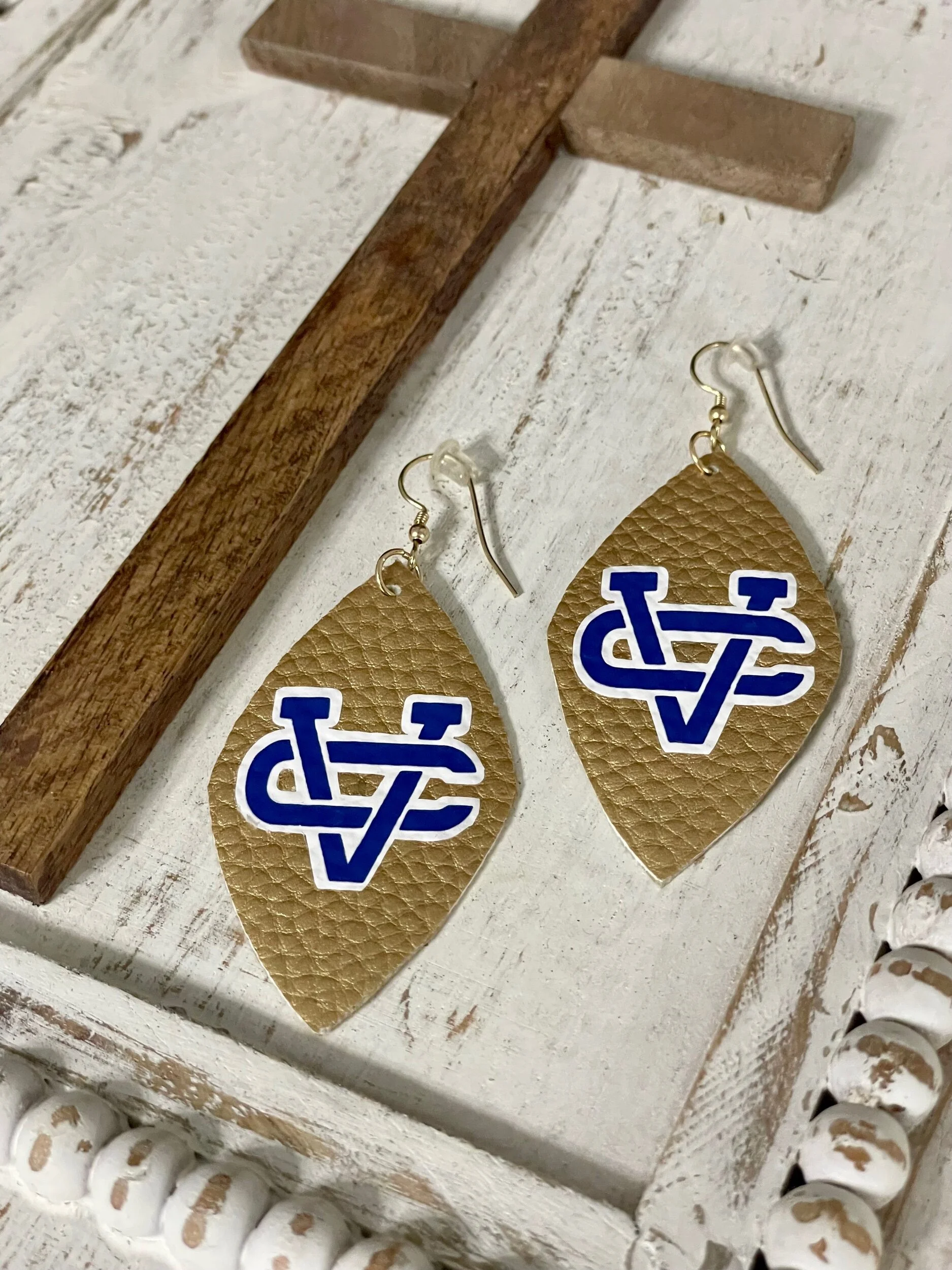 VCHS Terrier Faux Leather Earrings