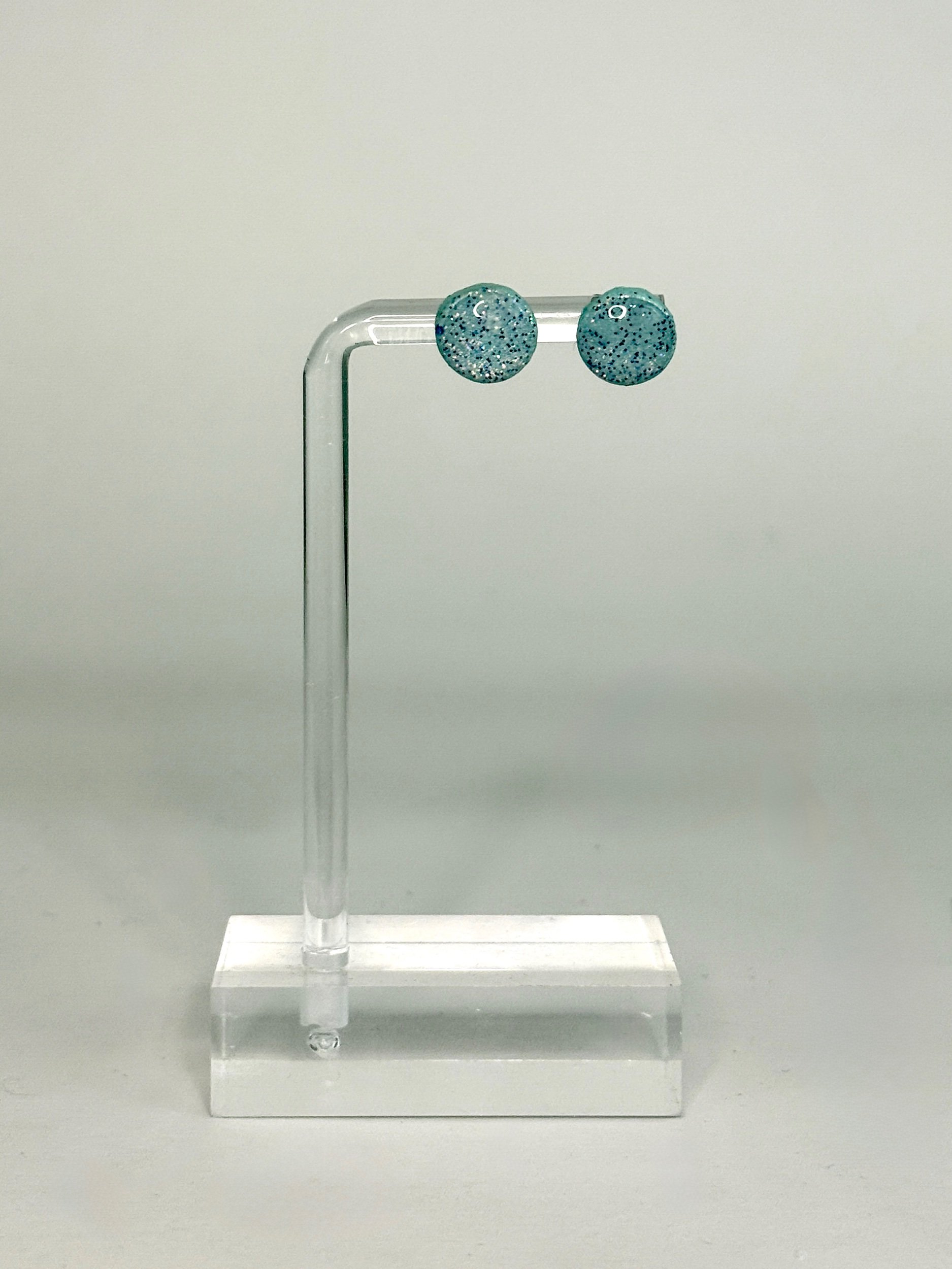 Seaglass Pebbles – Handmade Ocean Blue Stud Earrings