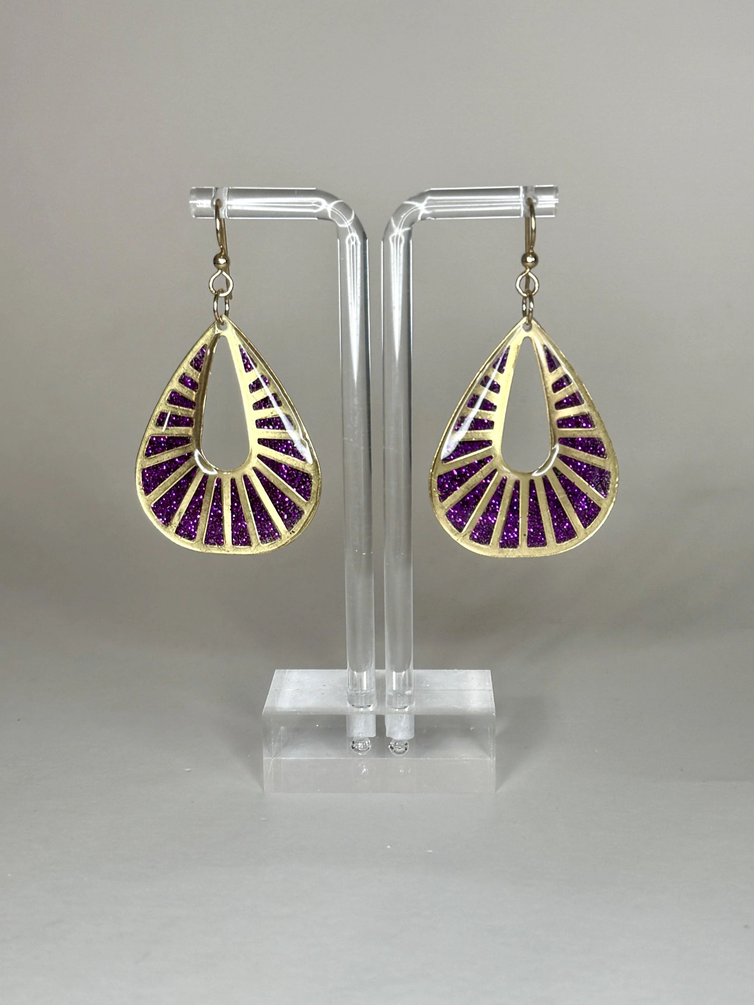 Violet Horizon Teardrop Earrings