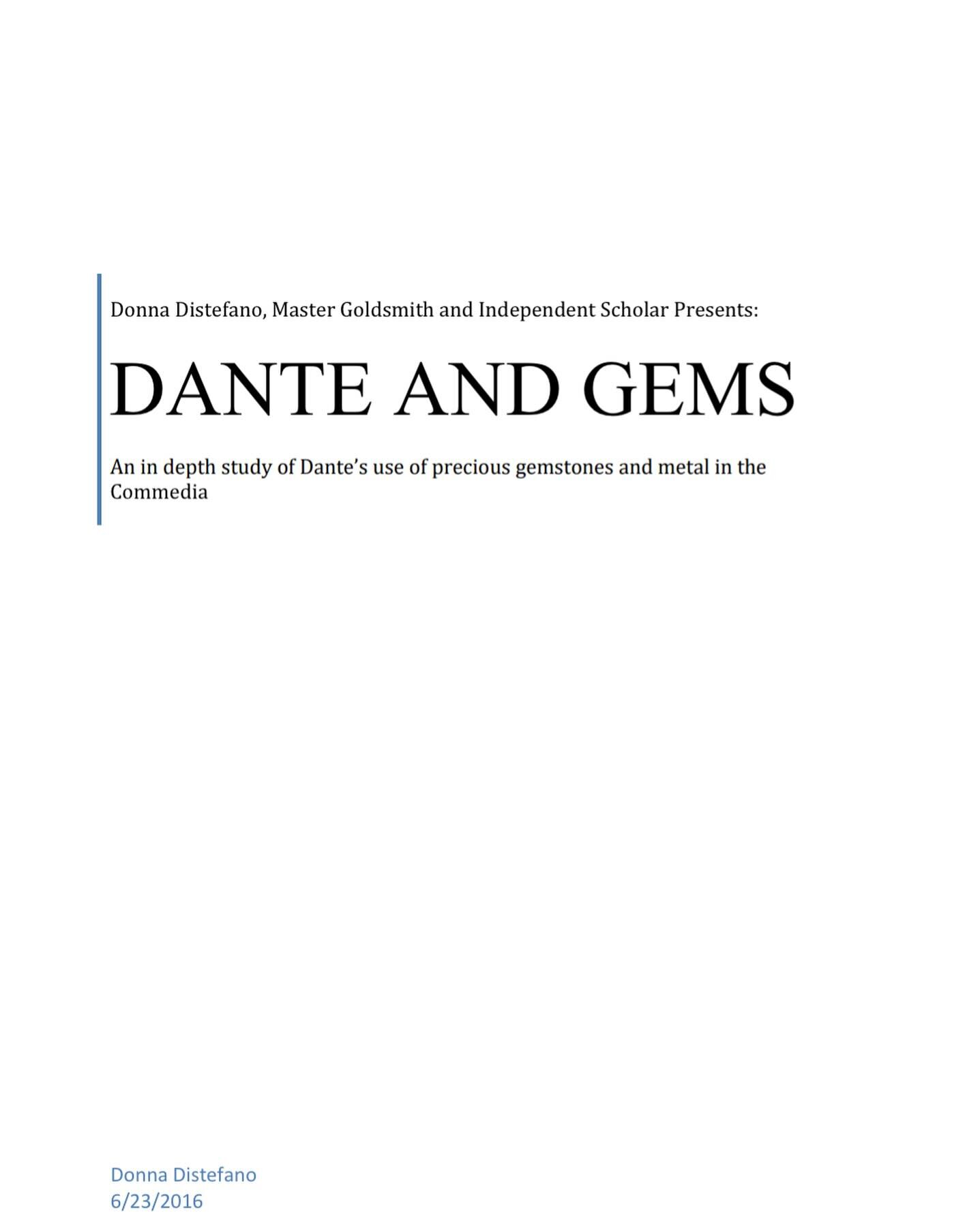 Dante and Gems is a paper I wrote and presented several years ago &mdash;about the reoccurring mentions of gemstones in the Divine Comedy (that I don&rsquo;t think were arbitrary)&hellip; DM if you&rsquo;d like to read it! Also watch DANTE: Inferno t