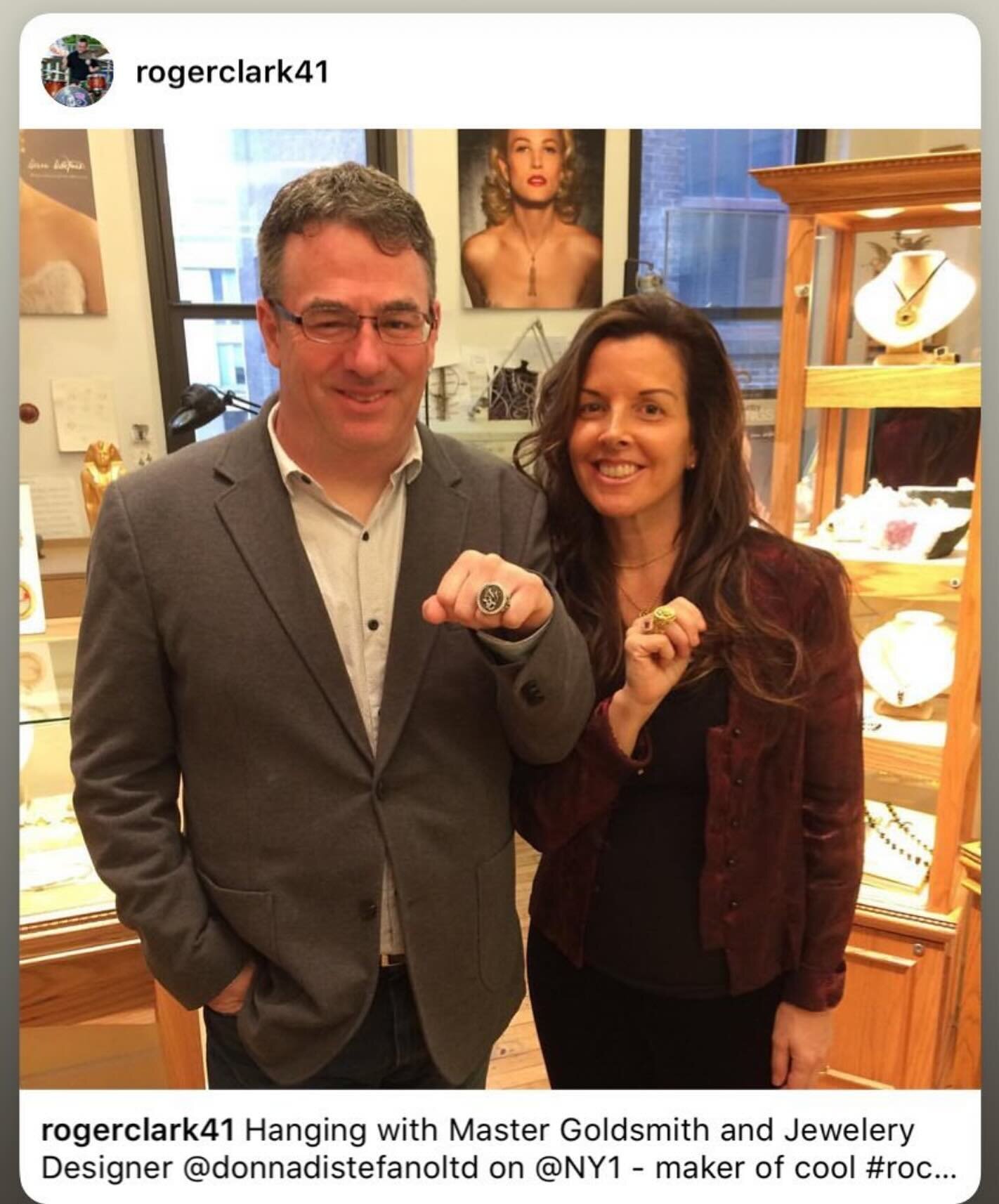 Throwback to when the charismatic Roger Clark came to visit and featured DD on NY1. We showed him our atelier and he had fun with the poison ring collection!

@rogerclark41 @ny1 #madeinnyc #womanownedbuisness #iloveny