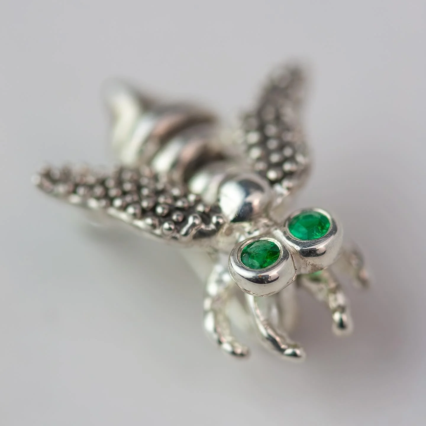 &ldquo;Let&rsquo;s Bee Friends&rdquo; pin, sterling silver and emerald &mdash;available now at the Frick.

Off the Canvas Inspiration:
Grapes with Insects on a Marble Top,
Gerard van Spaendonck (Dutch, 1746-1822)