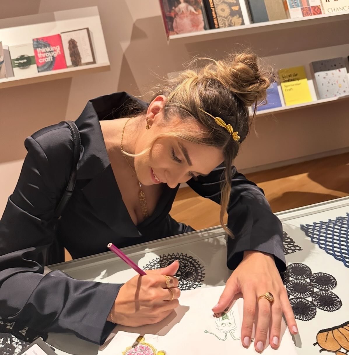 Sabrina wearing her thinking cap 
💛

#22karatgold #tiara #handcrafted #womanownedsmallbusiness