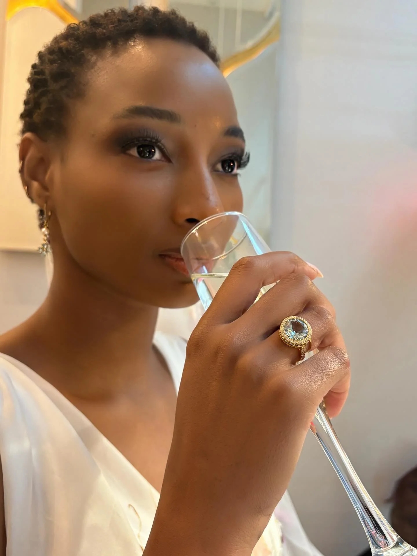 &ldquo;Lesley Ann&rdquo;💍 warms up the season in 22-karat gold, aquamarine and diamond.
.
.
.

#madeinnyc #donnadistefano #handcrafted #finejewelry