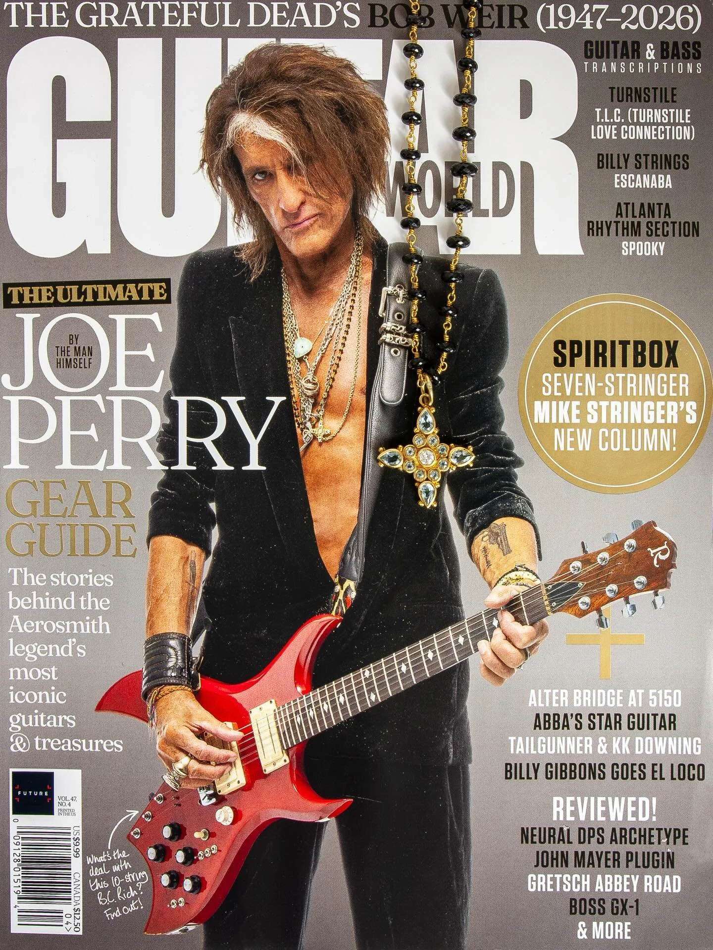&ldquo;Guitars &amp; Treasures&rdquo;
Joe Perry wears our &ldquo;Little King&rdquo; pendant in 22-karat gold, diamond and aquamarine and &ldquo;Royal Imposter&rdquo; necklace in black spinel and 22-karat gold mixed with our fine silver chains and &ld