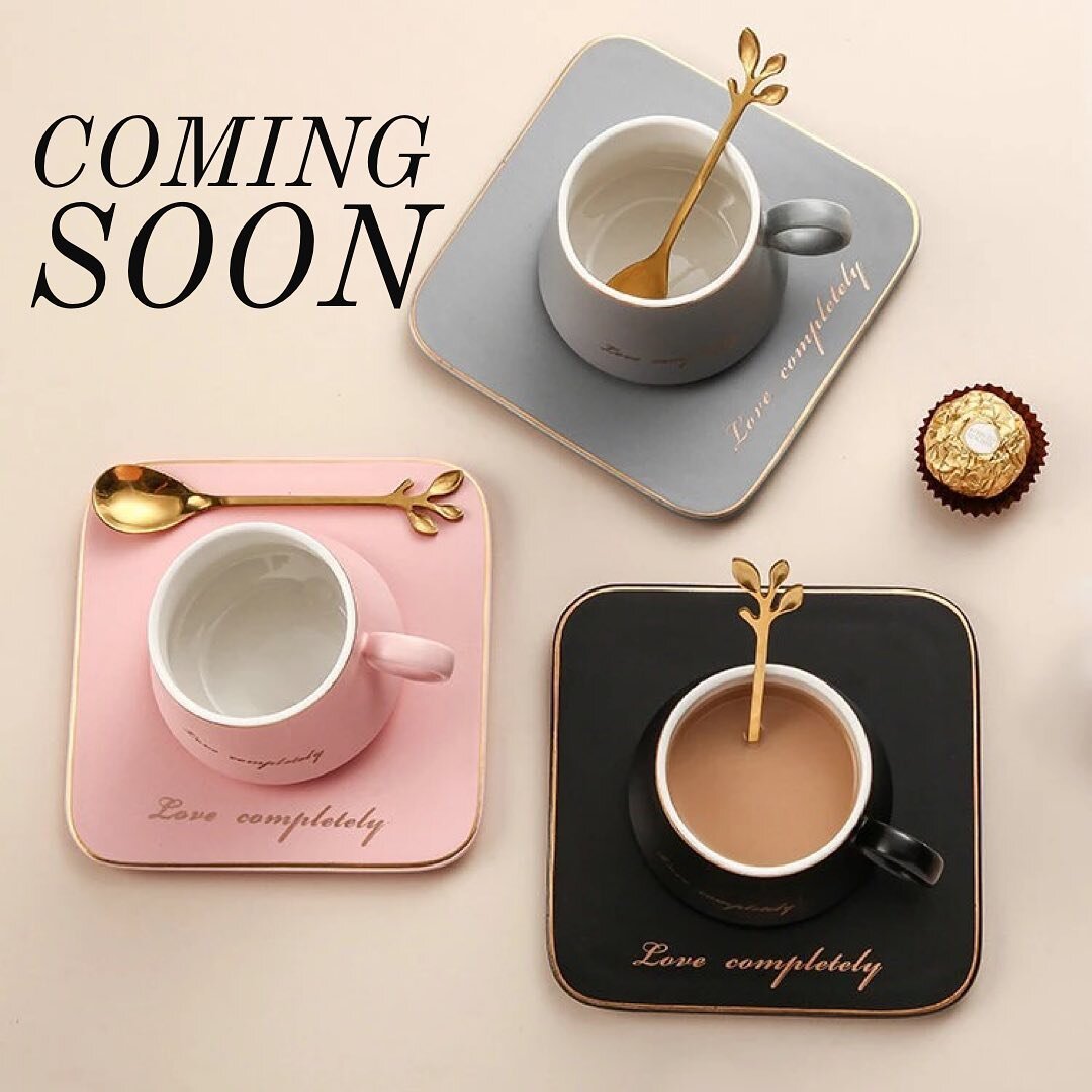 New merch alert! For all the tea lovers and Bridgerton fans out there, we will have new ceramic tea sets in stock soon. ☕️🫖

They will be available in blue/gray, pink, black and white with &ldquo;love completely&rdquo; in gold on the plate, tea cup 