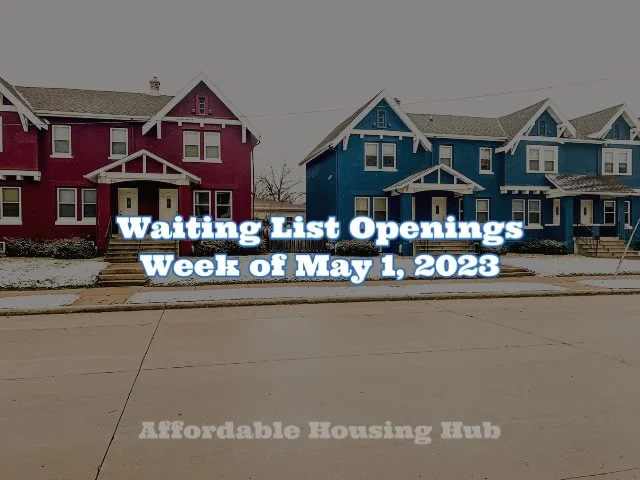 Waiting List Openings May 1, 2023