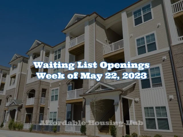 Waiting List Openings May 22, 2023