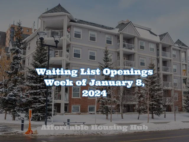 Waiting List Openings January 8, 2024