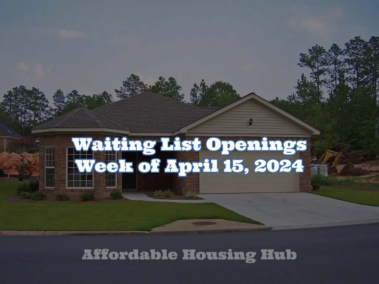 Weekly Waiting List Announcements — Affordable Housing Hub
