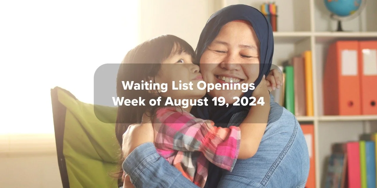 Waiting List Openings August 19, 2024