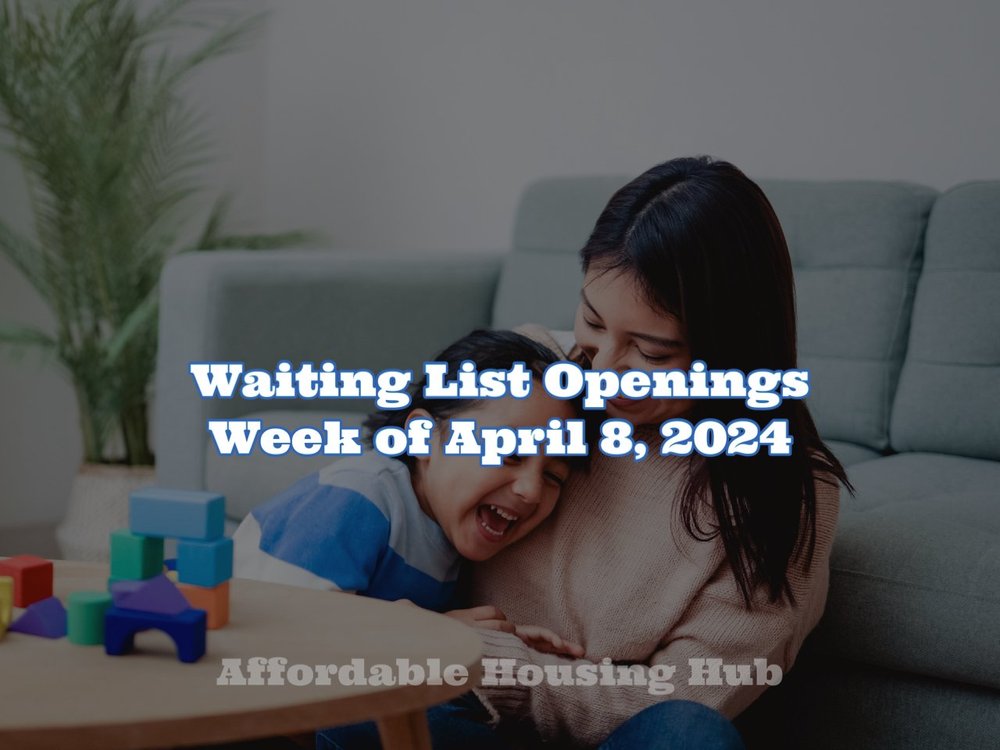 Section 8 Waiting List Openings This Week April 8, 2024 — Affordable