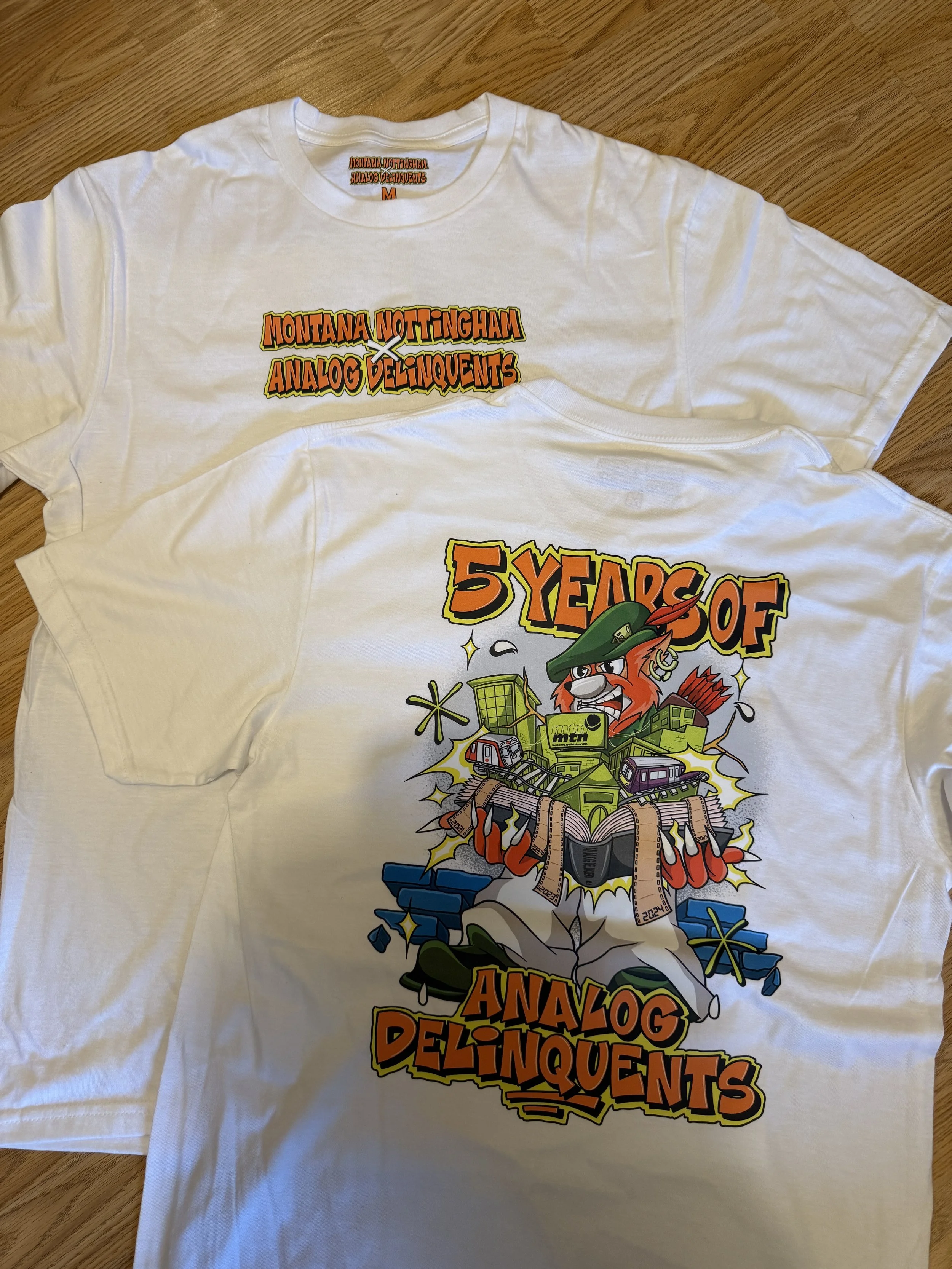 AnalogDelinquents X Montana Nottingham 5 Years T shirt