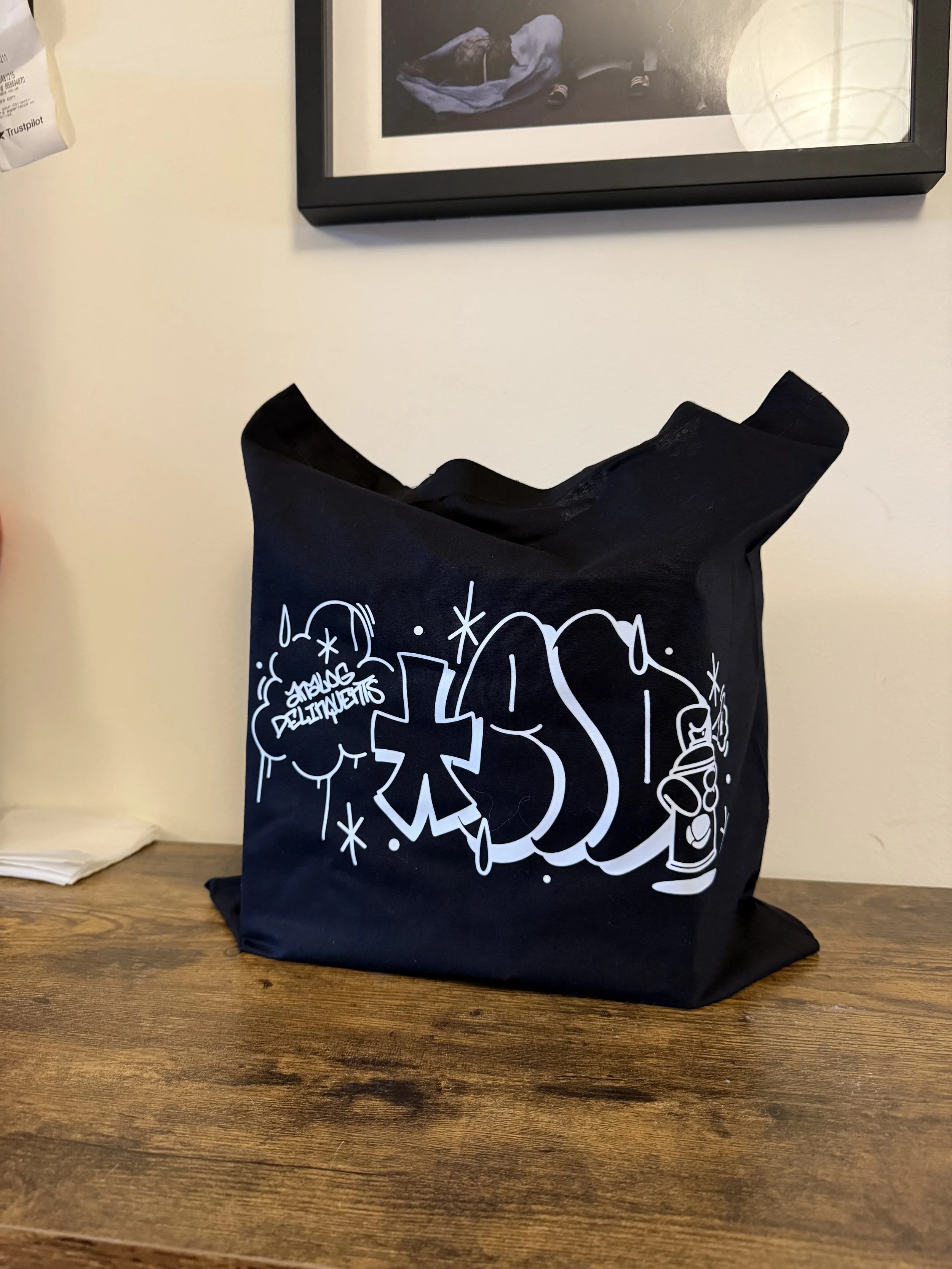AnalogDelinquents Tote bag