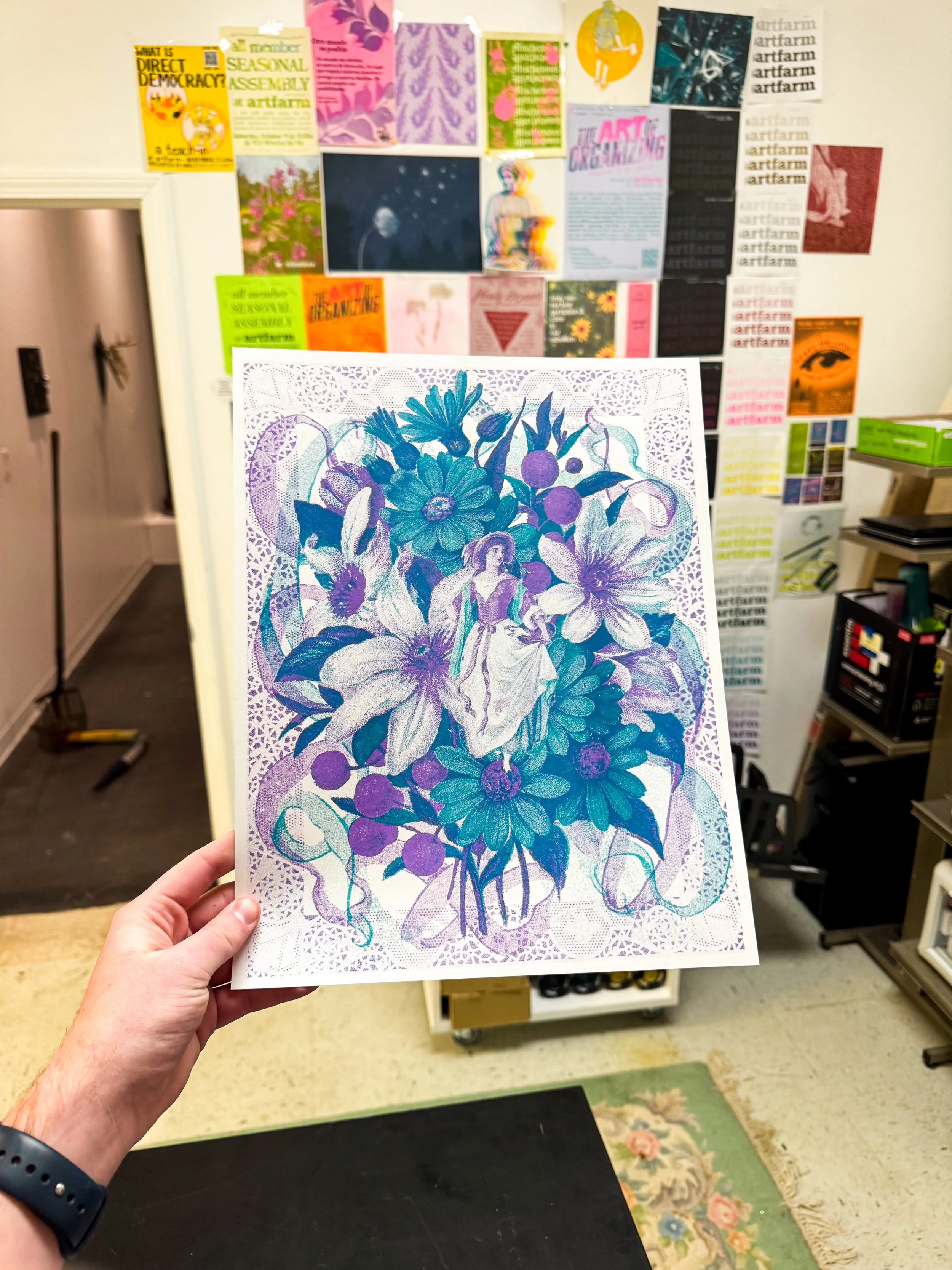 Florescentia - Risograph Print
