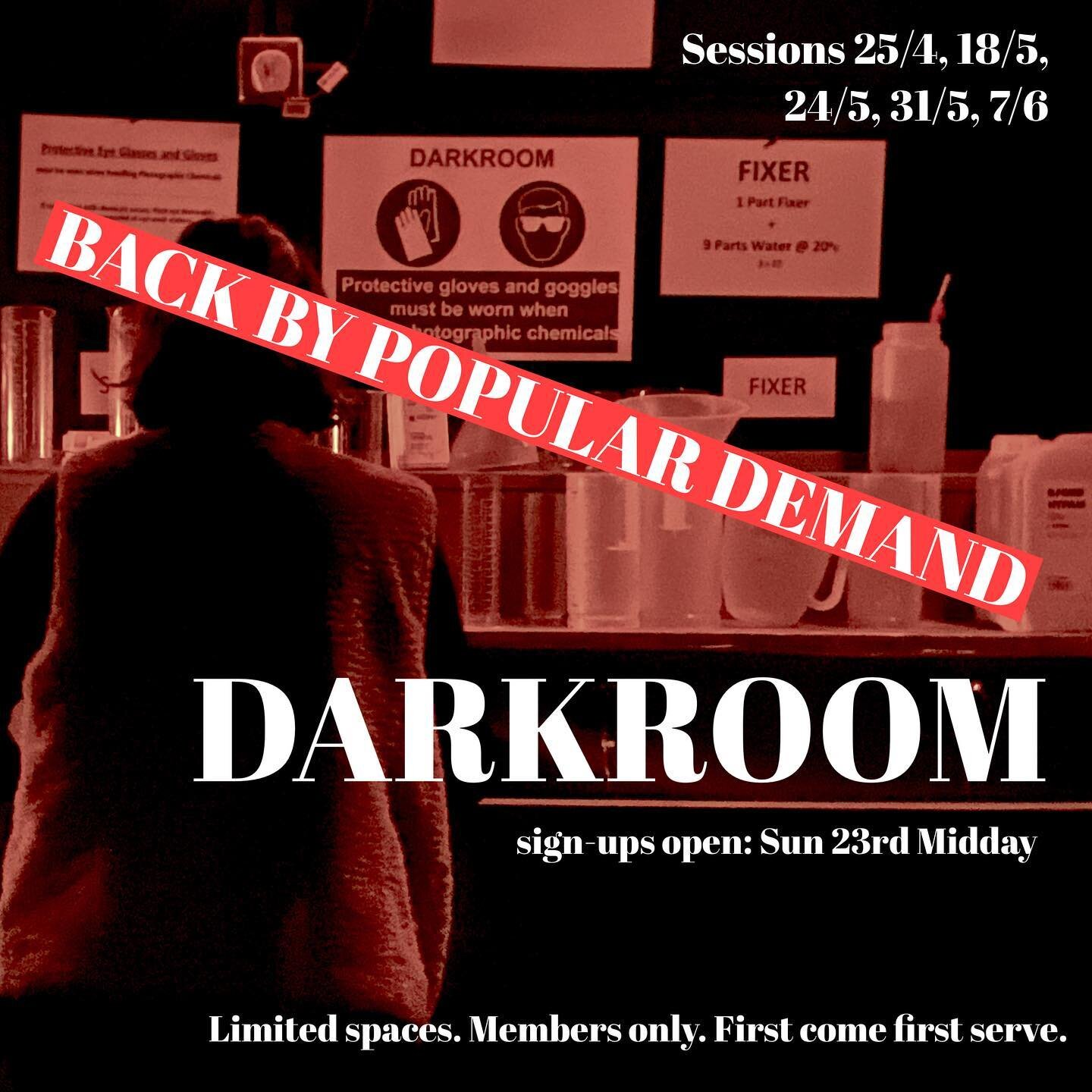 BACK BY POPULAR DEMAND ‼️
T3 Darkroom workshops open for sign up TOMORROW Sunday 23rd, midday. Last round all spaces were filled within 5 minutes of the form opening, so set a reminder! First come first serve, members only. Sign up form in link tree 