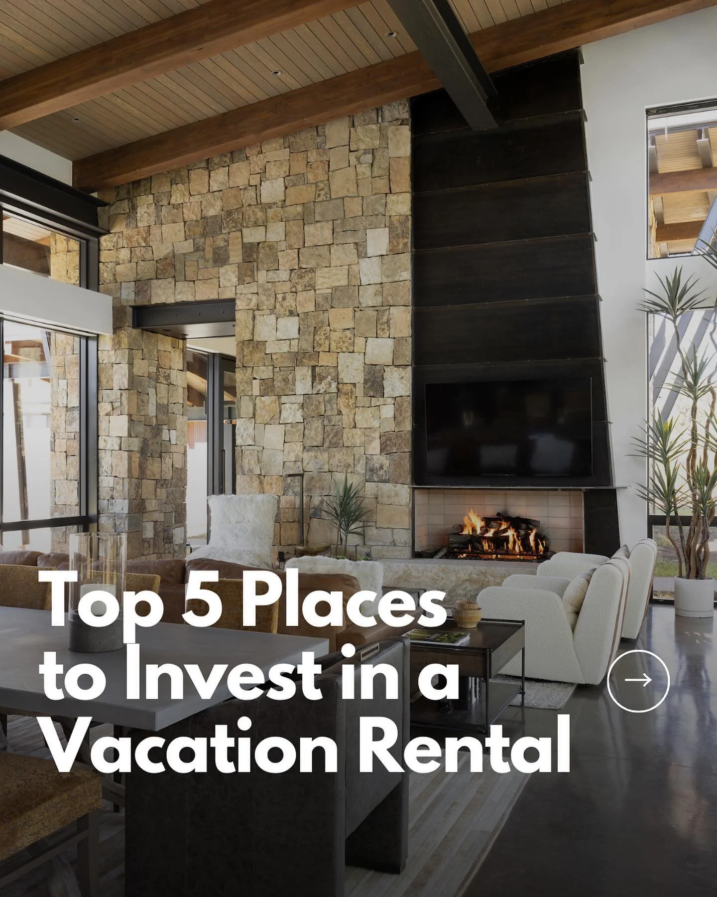 Ready to invest in a vacation rental in 2023? According to vacation rental company, Evolve, here are the top 5 destinations you should consider as you begin your search:

🔸Wisconsin Dells, Wisconsin. The waterpark capital of the world. Median rental