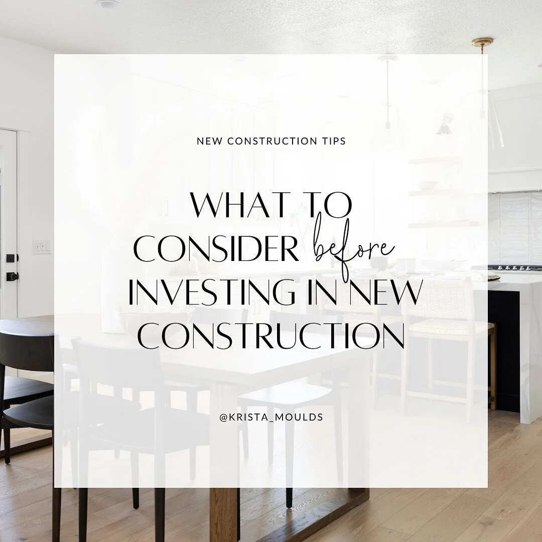 I've had this gut feeling that my next investment property should be new construction - and have spent a lot of time (too much if I am being honest), flushing out the pros and cons. While I firmly believe all of the usual criteria should be used to e