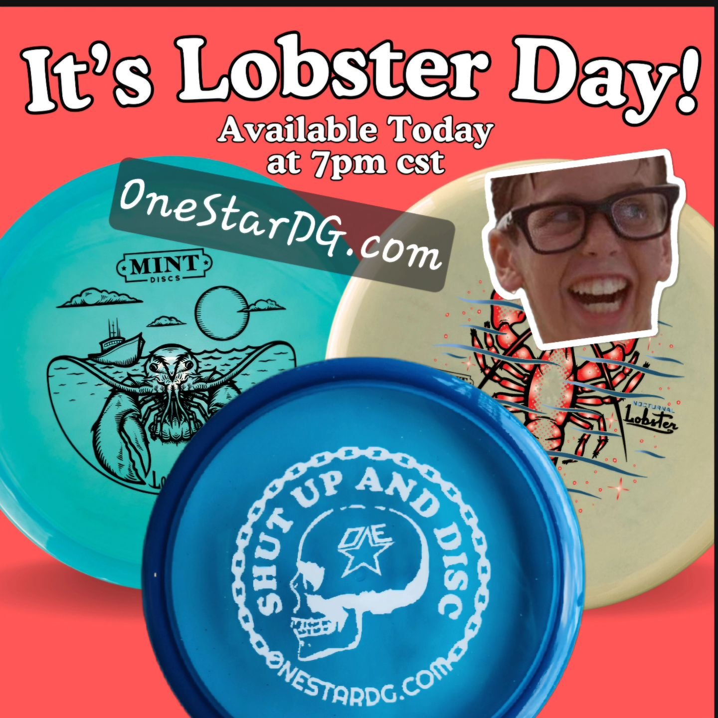 It's a lobster night! The much anticipated Eternal and Nocturnal Lobster is here! Get those buttery 🧈 💪 👏  flights!!! Available now at www.onstardg.com! Reach out to your OneStar team member for their 15% off code! #mintdiscs #onestar #discgolf #t