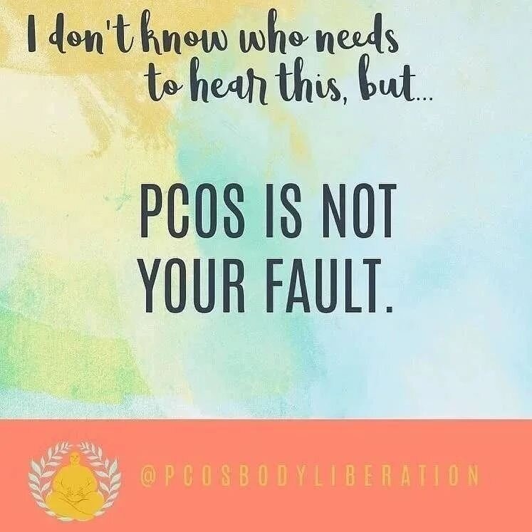 We can never hear this too often! 

You were misinformed and misled.

You didn&rsquo;t gain too much weight.
You didn&rsquo;t eat the wrong thing.

All together now&mdash;

🗣🗣🗣 you didn&rsquo;t cause your PCOS. 

Remind yourself of this.

Often. 
