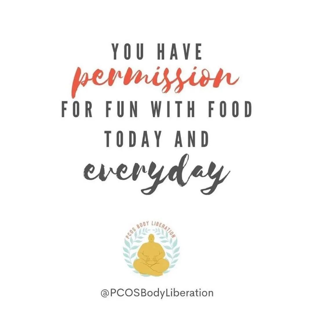 Even with PCOS, you have permission to eat.

Sometimes living with PCOS feels like a bummer parade, you know what I mean? There are so many 'rules' about what you should eat, how you should move your body, and what you're allowed to think about yours