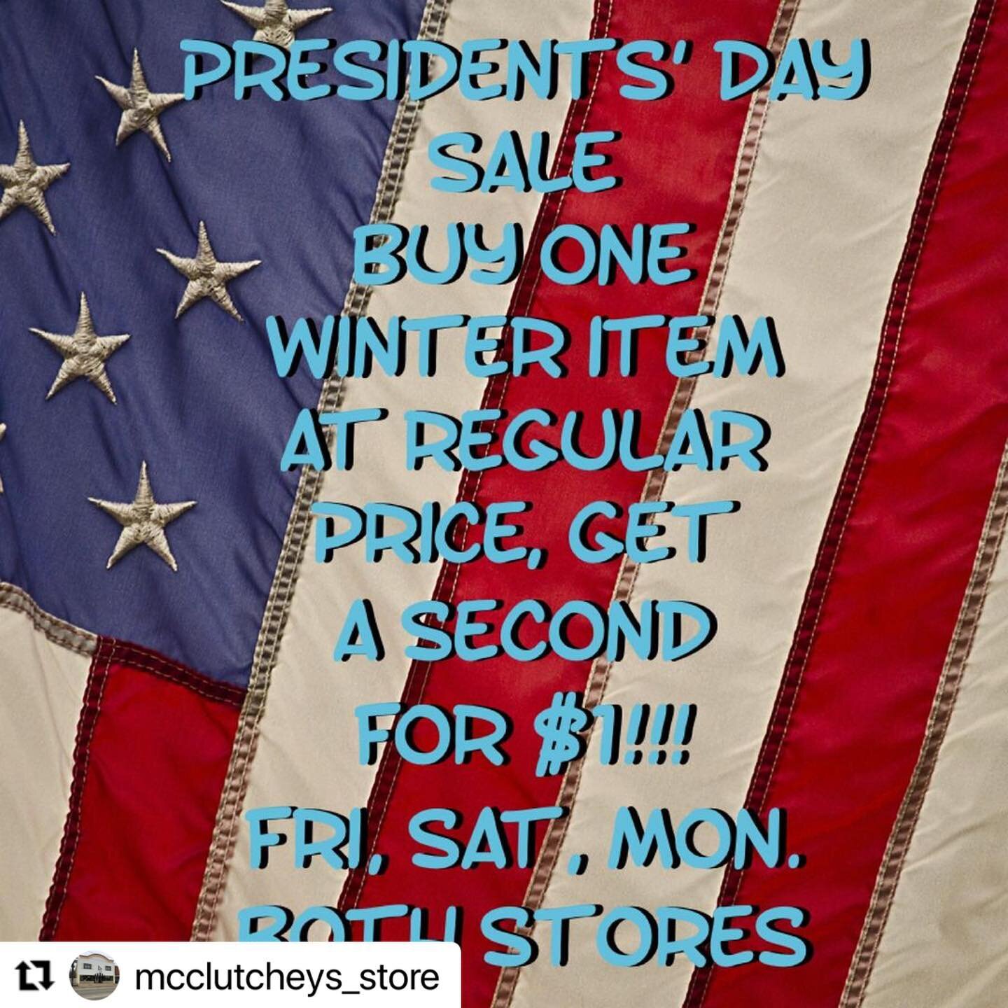 More President&rsquo;s Day weekend specials!