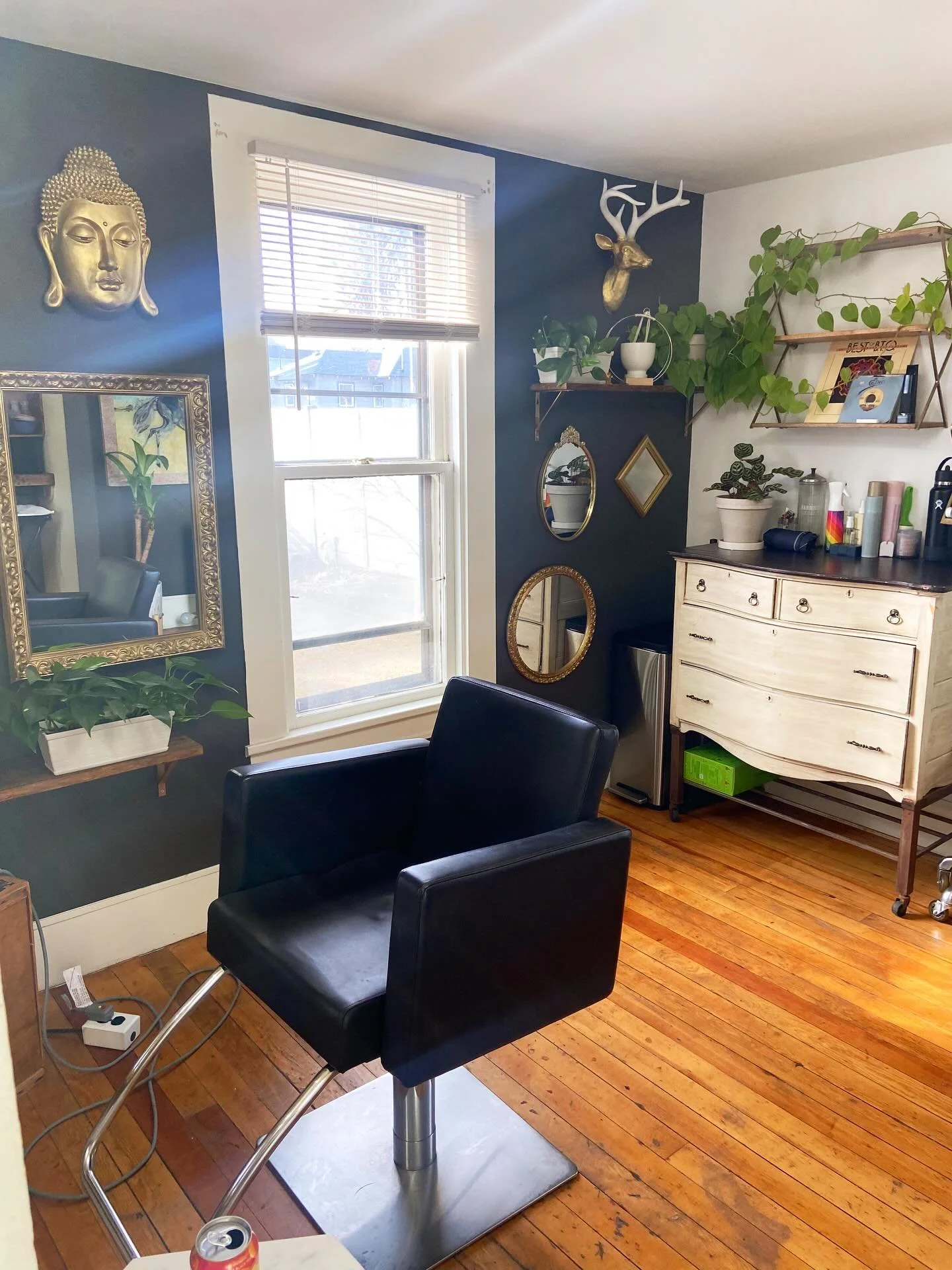 👀Looking for a full time room to rent? Ground floor? We have one! 

This room faces the beautiful gardens, has the original hardwood and some built-in shelving. The space would be great for estheticians, massage, counselors or the like! If intereste