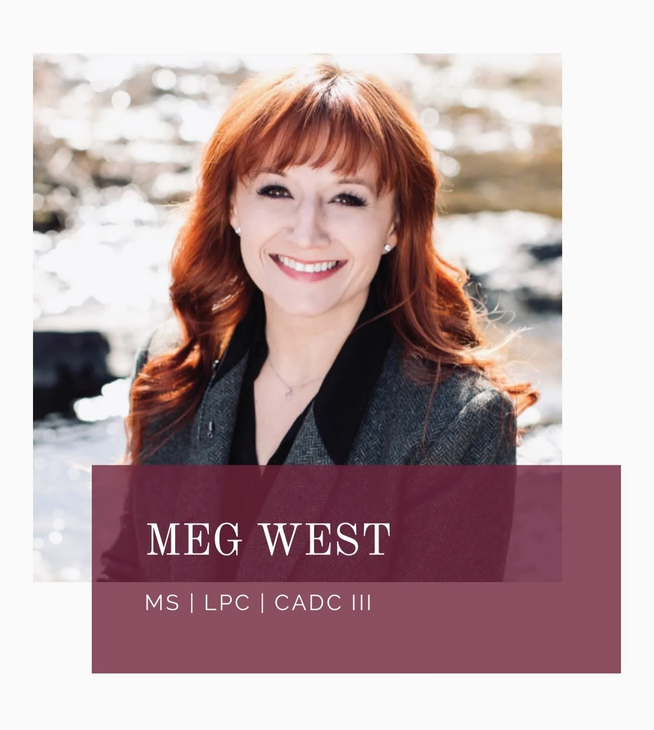 Meet Meg West, talented and compassionate therapist here on campus.

&ldquo;We all face difficult chapters in our lives, and at times we may find ourselves struggling to cope. It takes courage to say that you need help. The ability to ask for help sp