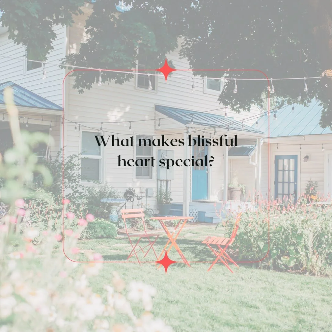 Some places you visit look beautiful, but others you feel the special energy and serenity the moment you step onto the grounds. Blissful Heart is one of those special spots.🤍 

🌿 A 10-building collection of historic homes on a beautiful campus with