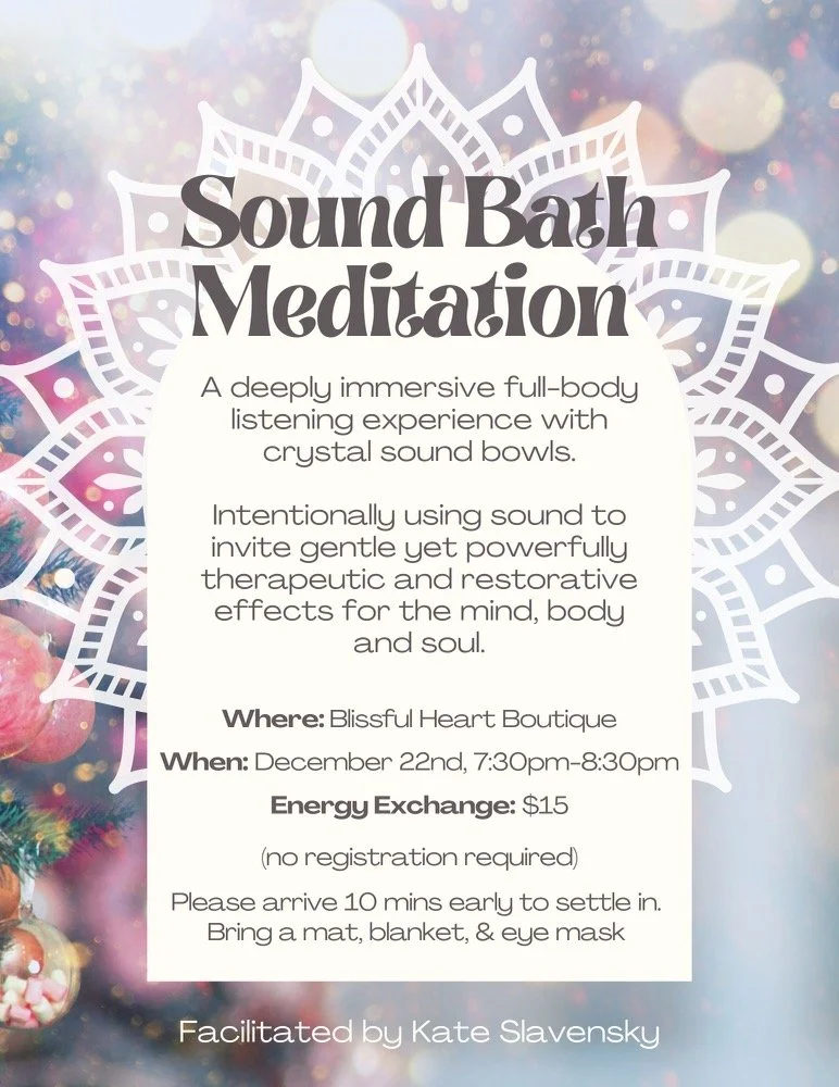 Bend sound bath class Dec 22