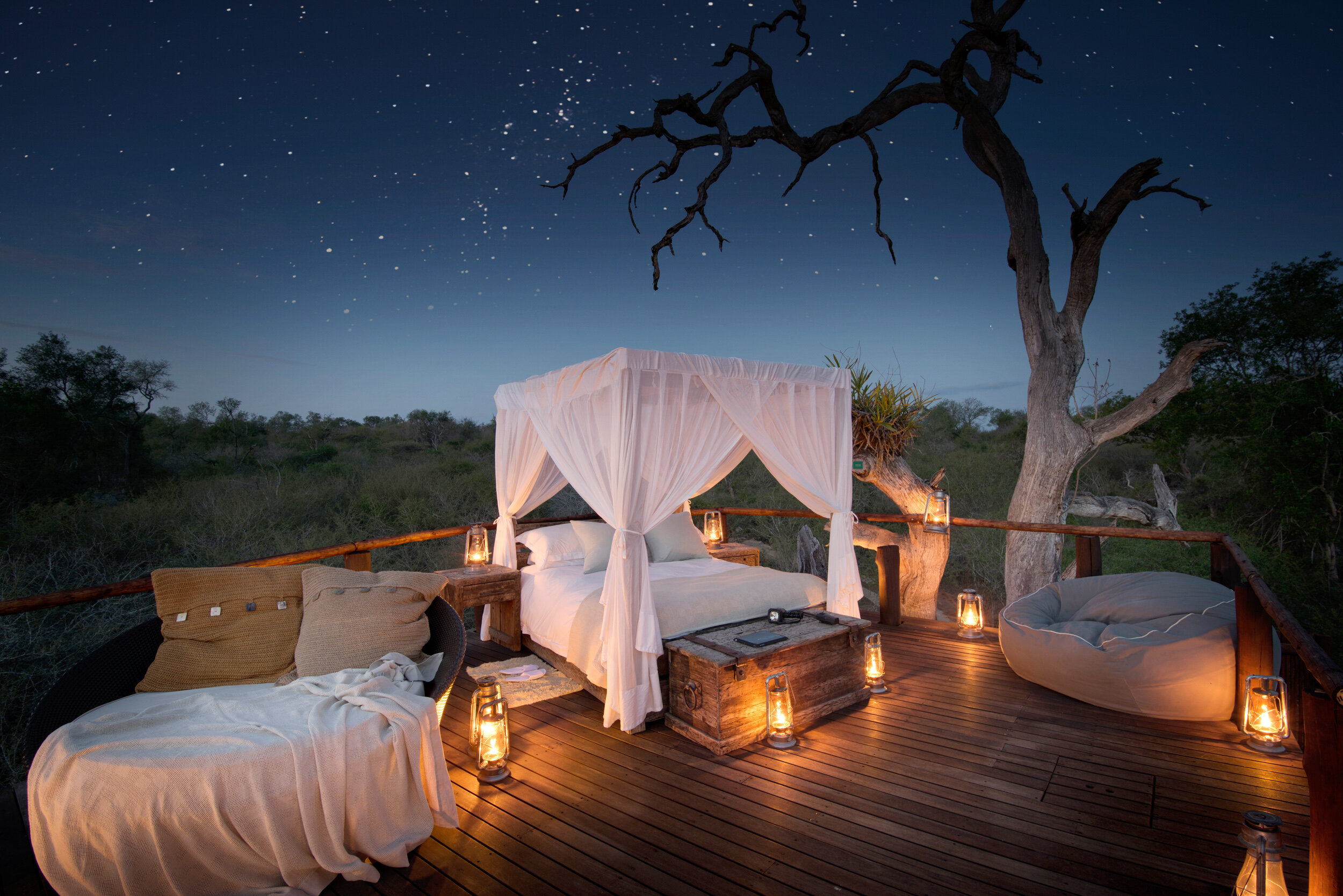 Lion Sands_Chalkley Treehouse_4_Evening Bedroom View.jpg