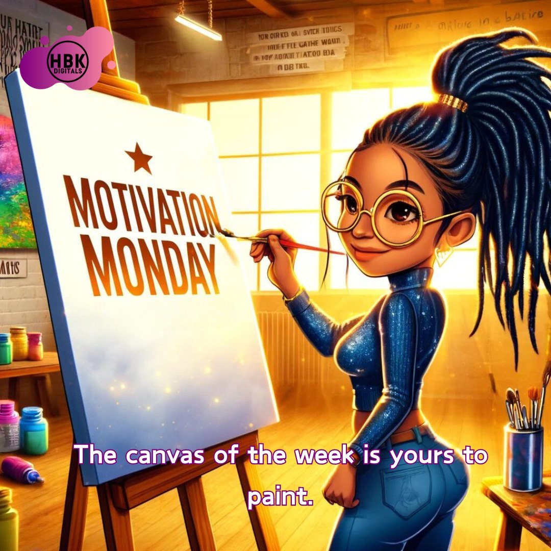 It's Motivation Monday, and the canvas of the week is yours to paint. Remember, every masterpiece starts with a single brushstroke. So, take that bold first step towards your goals today!

Whether you're sketching out new ideas, tackling a challengin