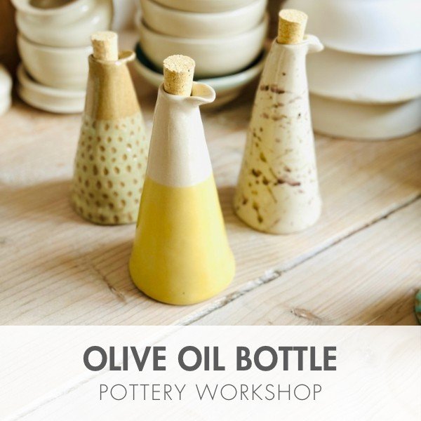 Welcome to our Summer series of Clay &amp; Sip Workshops, where we are getting ready for alfresco dining! 

Join us for an engaging pottery experience where you'll craft and decorate your very own Olive Oil Bottle. 

Discover the art of slab building