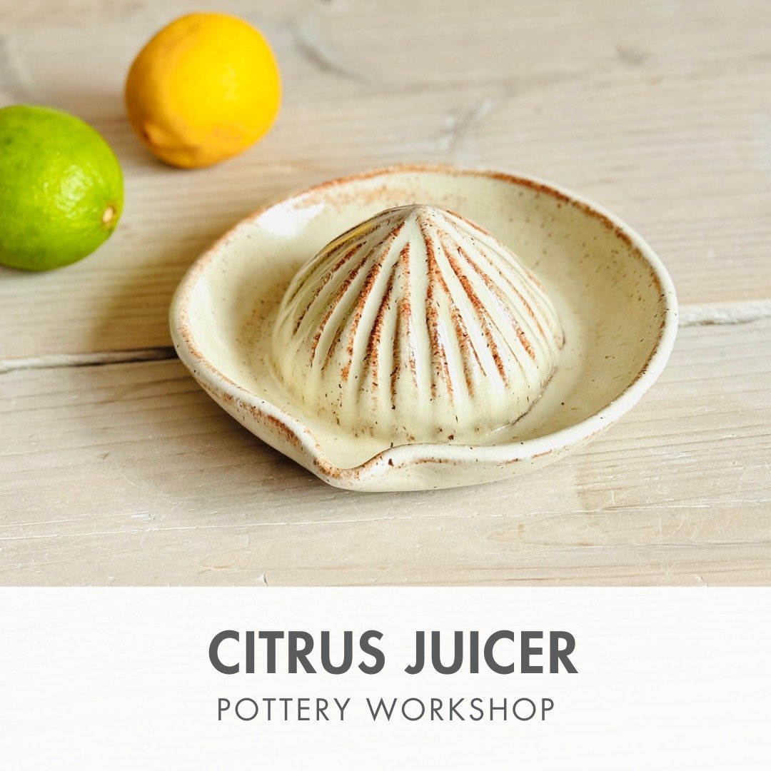 Looking for a creative and practical way to add zest to your summer? 

Join us for our Ceramic Citrus Juicer Workshop, where you&rsquo;ll have the opportunity to craft your own unique juicer. 

Whether you&rsquo;re an experienced potter or a curious 