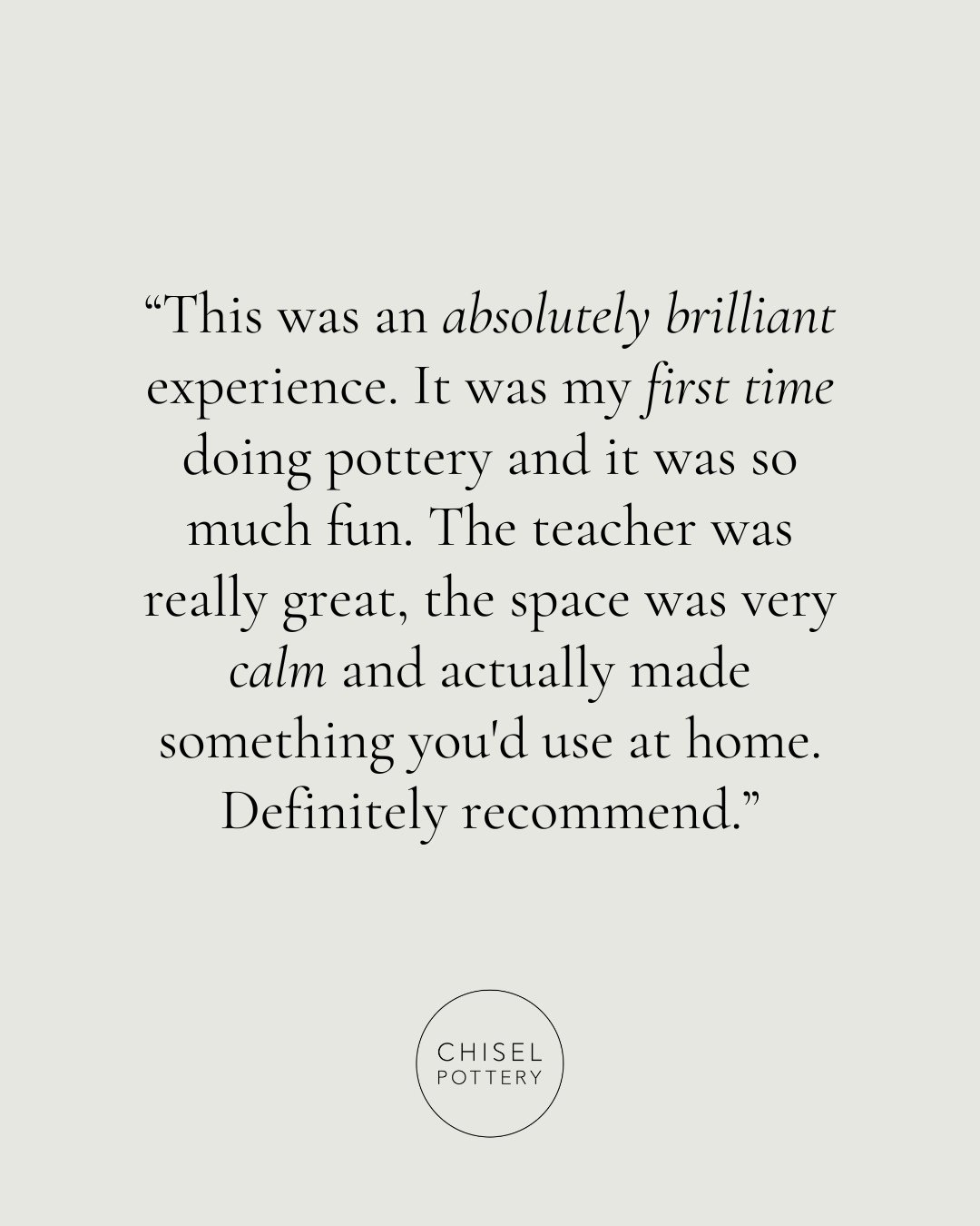 &quot;An absolutely brilliant experience!&quot; 💛⁠
⁠
We love hearing how our first-time potters walk away with not only new skills but something beautiful and practical to take home. ⁠
⁠
Whether you're nervous or excited to try something new, our ca