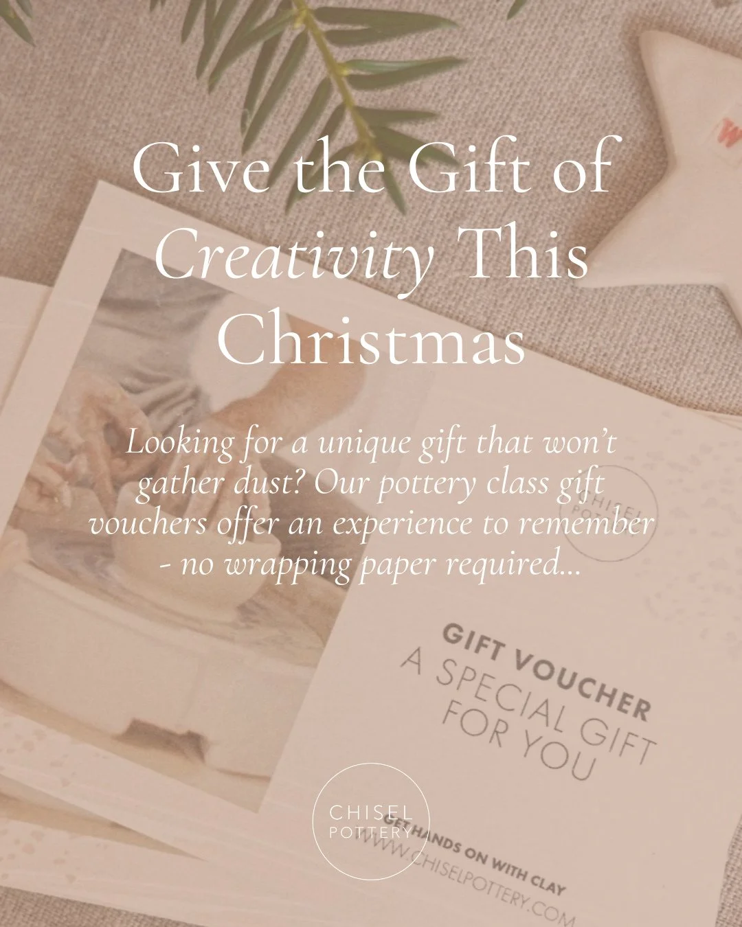 Still searching for the perfect Christmas gift? 🎄🎁⁠
⁠
Our gift vouchers are joyful, mindful, and make memories that last far longer than socks or bubble bath.⁠
⁠
Whether they&rsquo;re curious beginners or full-blown creatives, they&rsquo;ll love th