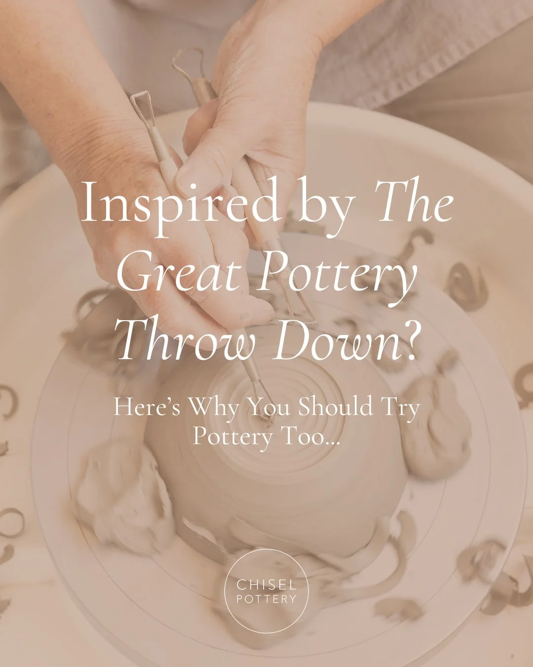 Hooked on The Great Pottery Throw Down? 🎨✨⁠
⁠
You&rsquo;re not the only one dreaming of the wheel and a perfectly pulled pot (with slightly less pressure and a lot more tea).⁠
⁠
If the show has sparked something in you - curiosity, creativity, or ju