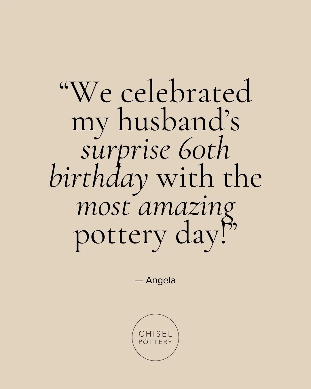 A surprise 60th&hellip; but make it clay 🎉⁠
⁠
Five lifelong school friends, all turning 60 this year, gathered with their partners for a mystery celebration - and ended up with a day of pinch pottery, laughter, and memories they&rsquo;ll never forge