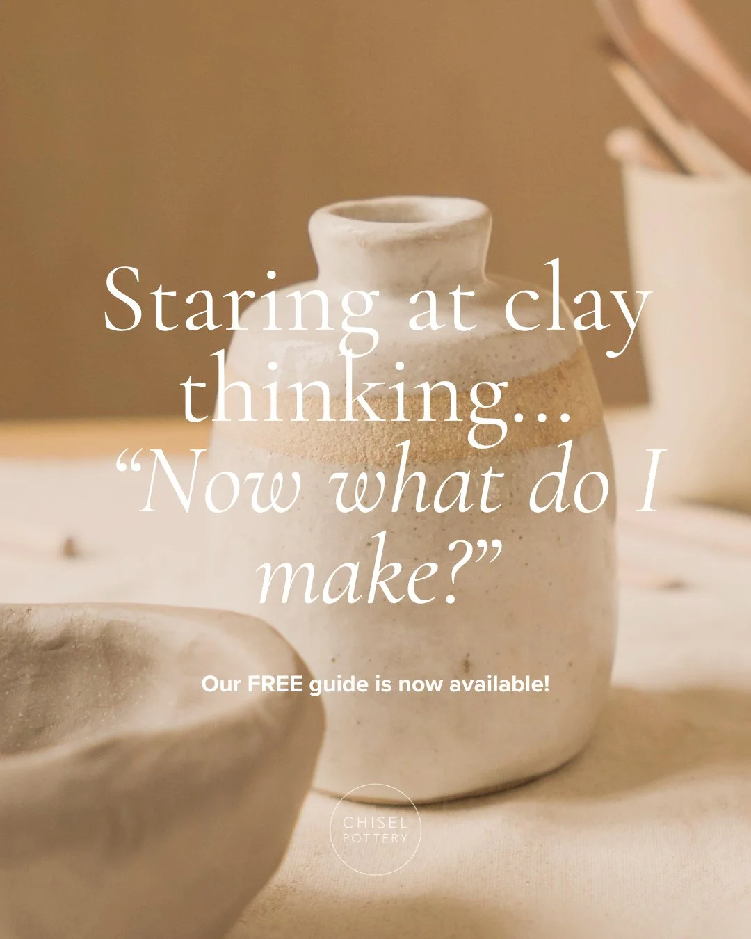 ✨ FREE POTTERY GUIDE ✨⁠
⁠
Ever sat down with clay and thought&hellip;⁠
⁠
&ldquo;I have no idea what to make.&rdquo;⁠
⁠
It happens to everyone - beginners and experienced potters alike.⁠
⁠
So we created something to help.⁠
⁠
Our new free guide:⁠
&ldqu