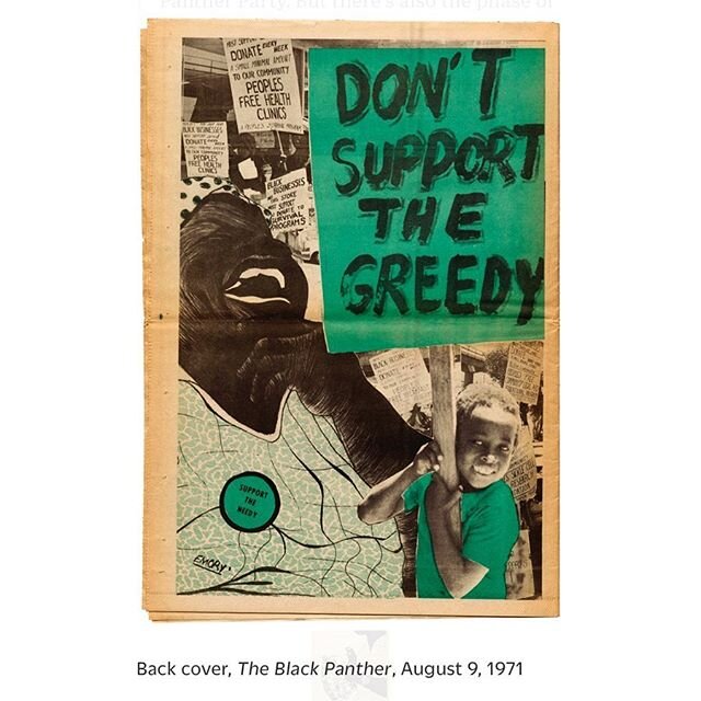 -All Power to the People-
The work of Emory Douglas who served as the designer of the Black Panthers newspaper during the 60s 70s and 80s. 
We see and stand with the work that Black activists have been doing for years, and continue to do today. If yo