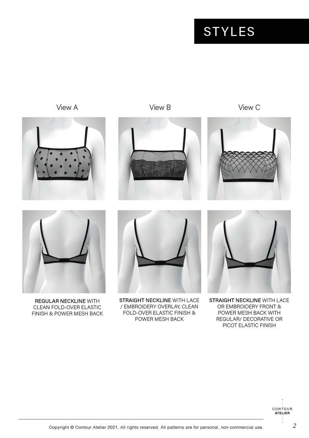 Lace Bandeau - Sewing Pattern and Sewing Guide