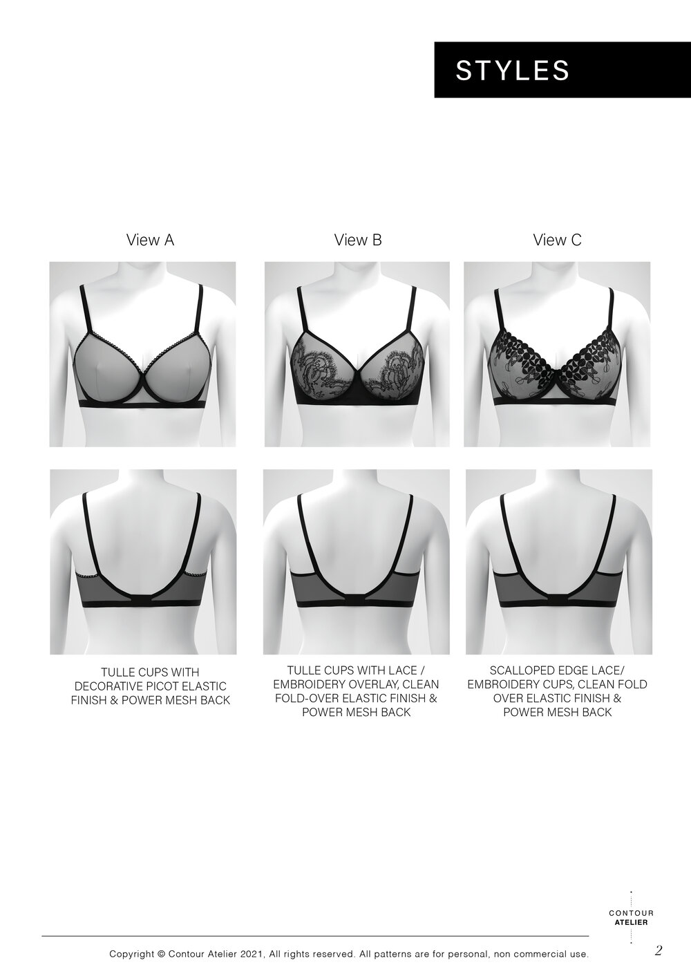 Kimi Bra Pattern, Lingerie Pattern Pdf With Instruction -  Canada