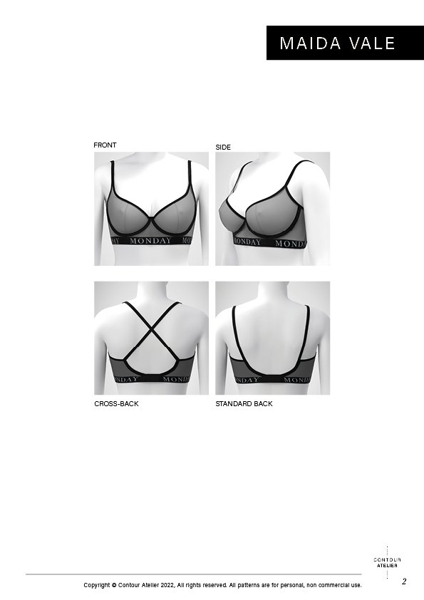 Chelsea Bra PDF Sewing Pattern - Sizes DD - GG — Contour Atelier