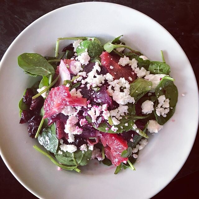 Beet and blood orange salad, another delicious new menu item #salad #bloodorange #superfresh