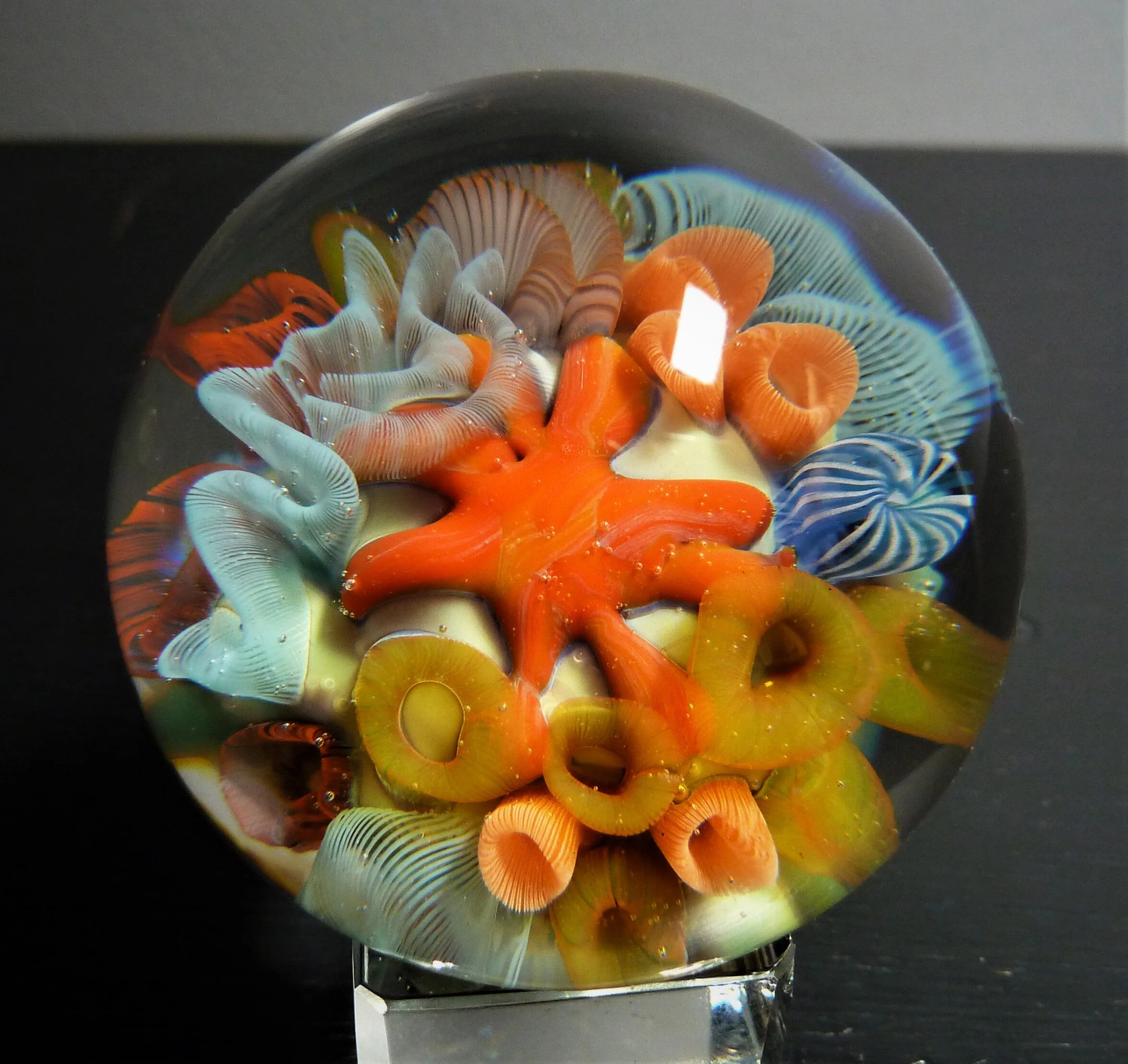 *SOLD* Marble 1.7in £75/$95 (No. 10104) comes with stand pictured